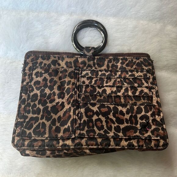 Pouchee thin wallet leopard print satin purse - Picture 13 of 15